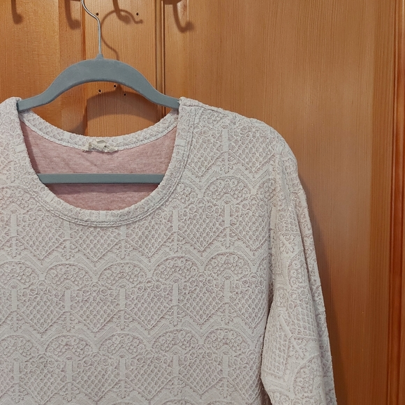 Cream lace overlay top blouse tunic 2X - Picture 4 of 8